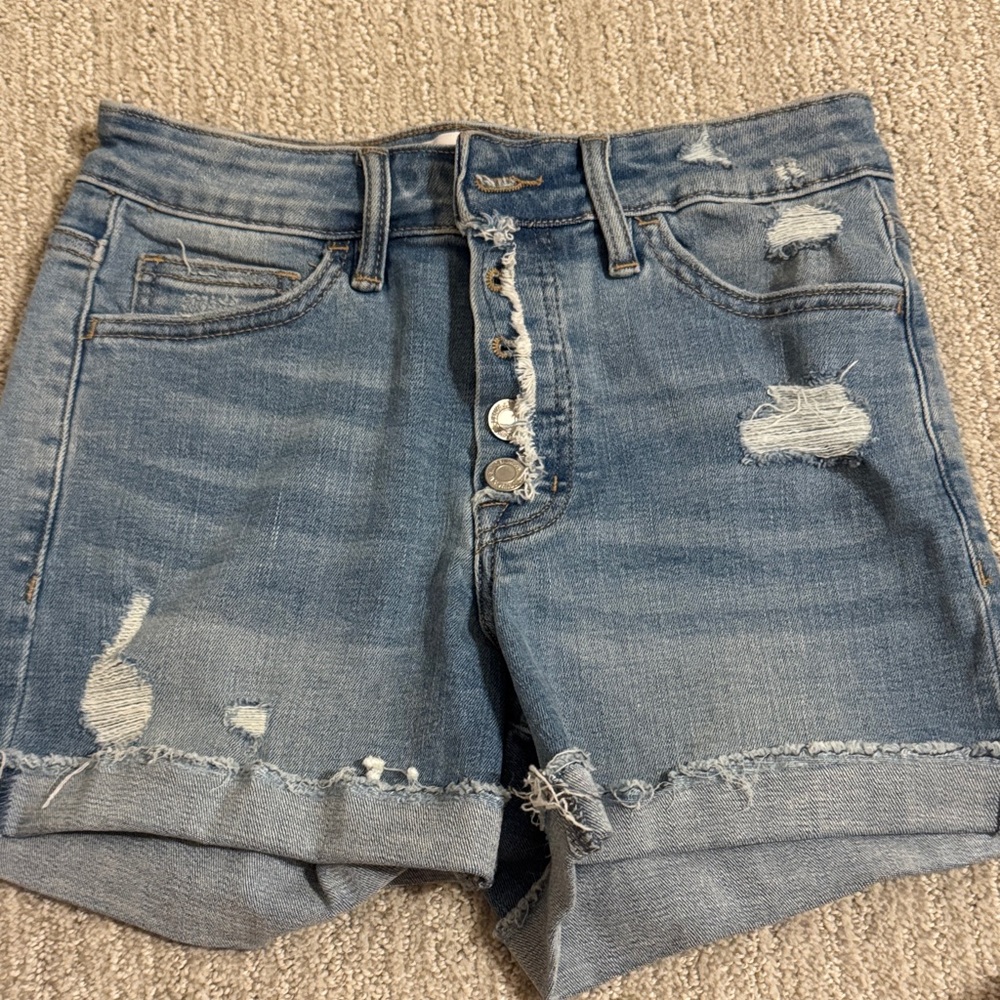 Distressed Denim Women Shorts